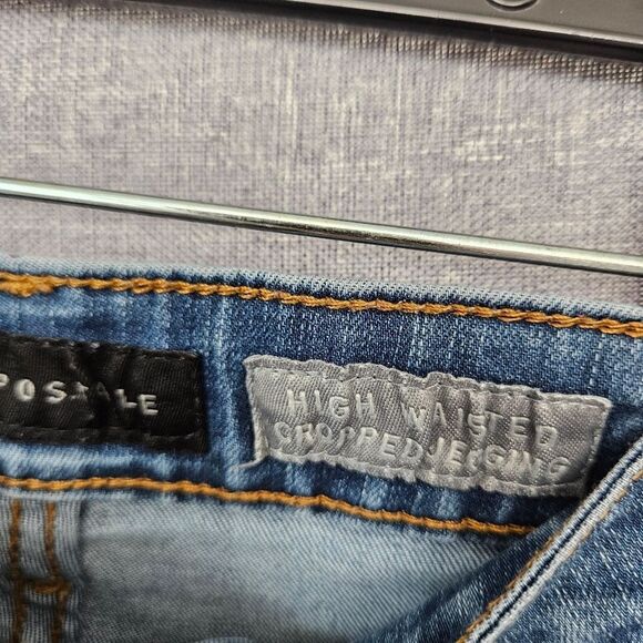 Aeropostale Floral Embroidered Blue Denim Jeans – Boho Y2K Vibe, Size 0 - Picture 7 of 11